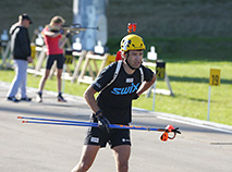 Ole Einar Bjorndalen in Raubichi: pre-season training and a clinic for young biathletes