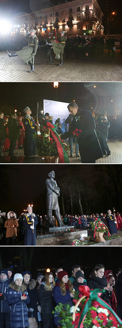 The open-air rally Let’s Bow Before Maxim near Maxim Bogdanovich’s monument in Minsk