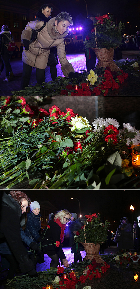 The open-air rally Let’s Bow Before Maxim near Maxim Bogdanovich’s monument in Minsk