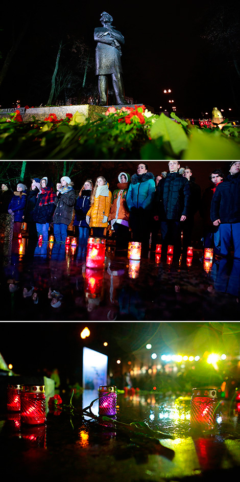 The open-air rally Let’s Bow Before Maxim near Maxim Bogdanovich’s monument in Minsk