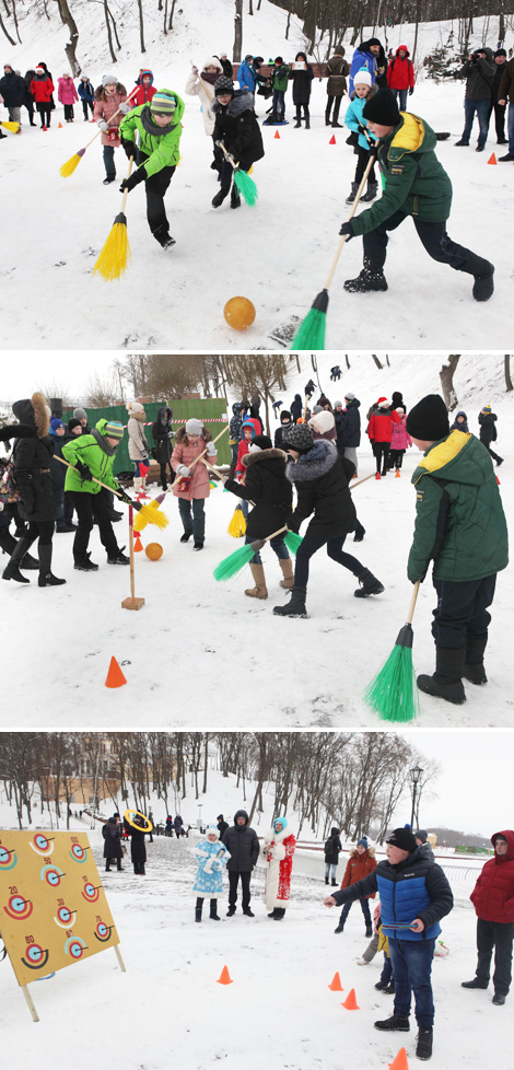 Celebrating snow day in Gomel