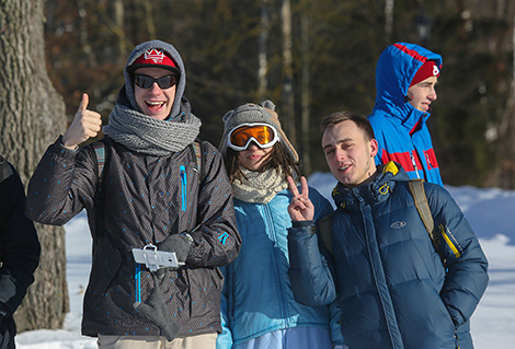 Holidays in Logoisk sports campaign featuring BSU students and Olympic champion Alla Tsuper