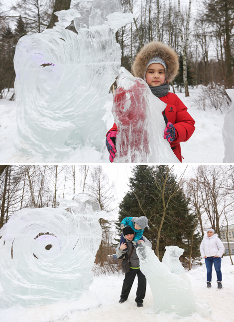 Ice and Snow Sculpture Festival at Minsk Central Botanic Garden