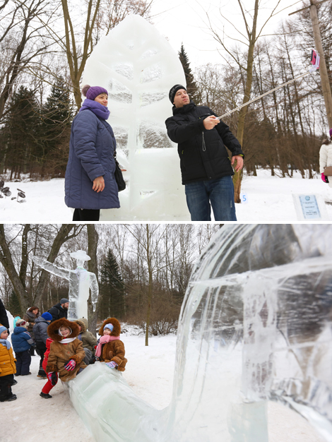 Ice and Snow Sculpture Festival at Minsk Central Botanic Garden