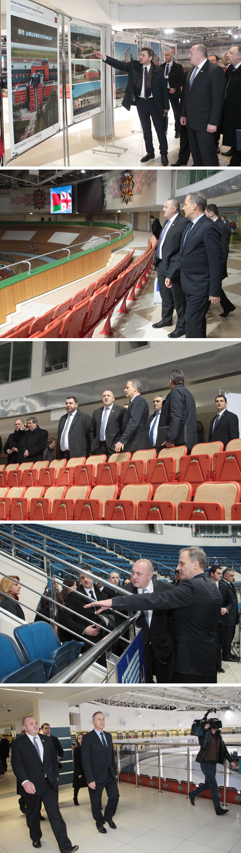 President Giorgi Margvelashvili went on a tour of Minsk Arena