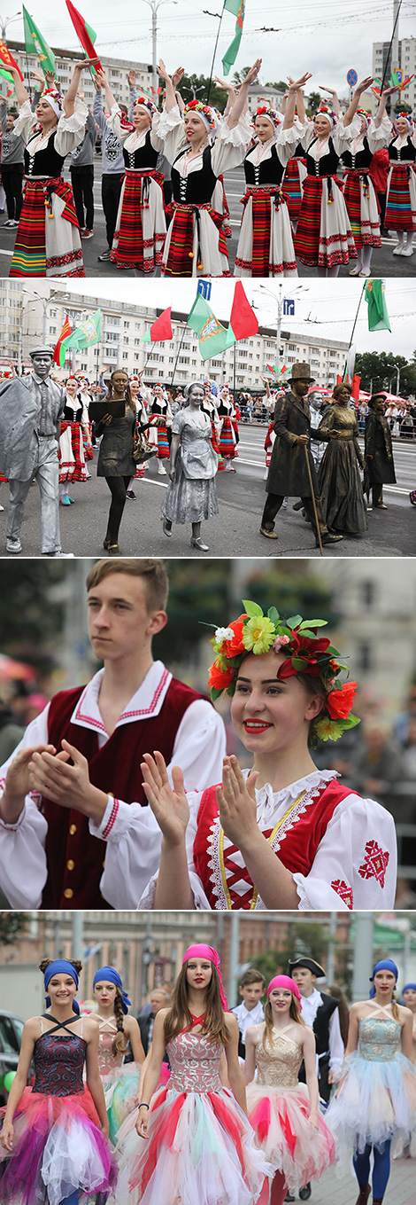 Youth art parade BelaRus in My Heart in Vitebsk streets