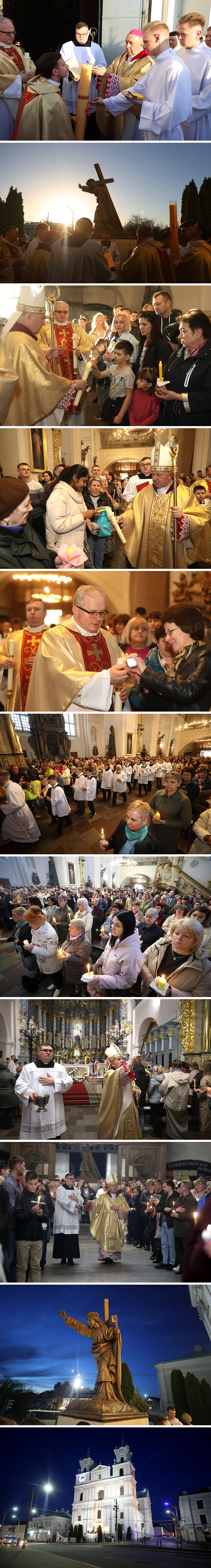 Easter Vigil in Farny Church in Grodno