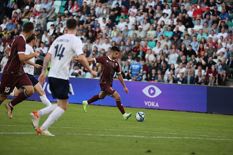 Friendly match between the national football teams of Belarus and Russia at Dinamo Stadium in Minsk