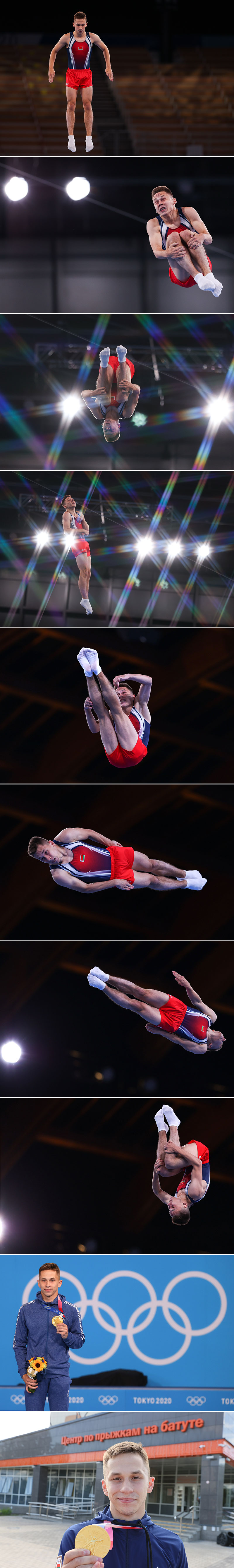 Tokyo 2020 Olympic champion in trampoline gymnastics  Ivan Litvinovich of Belarus