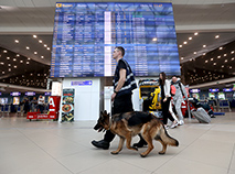 K9 service on duty at Minsk National Airport